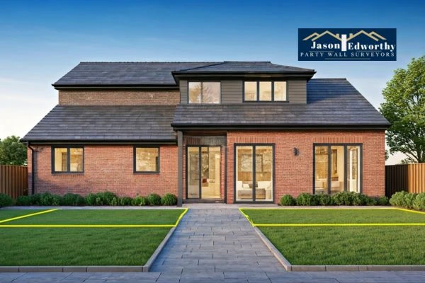 Home extension focusing on boundary line Thame
